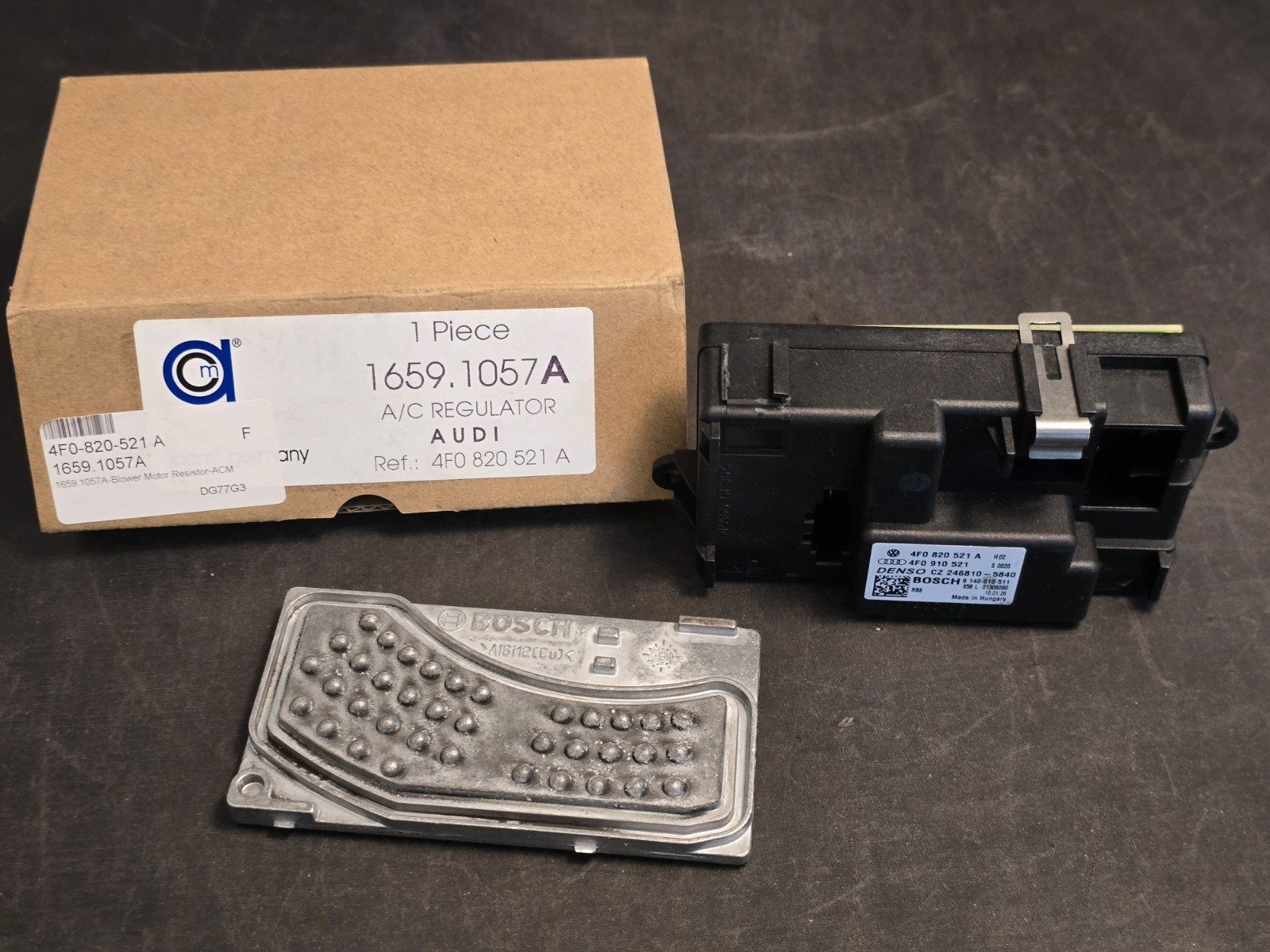 Audi A6 ACM HVAC Blower Motor Resistor 1659.1057A 4F0820521A Audi A6 ACM HVAC Blower Motor Resistor 1659.1057A 4F0820521A