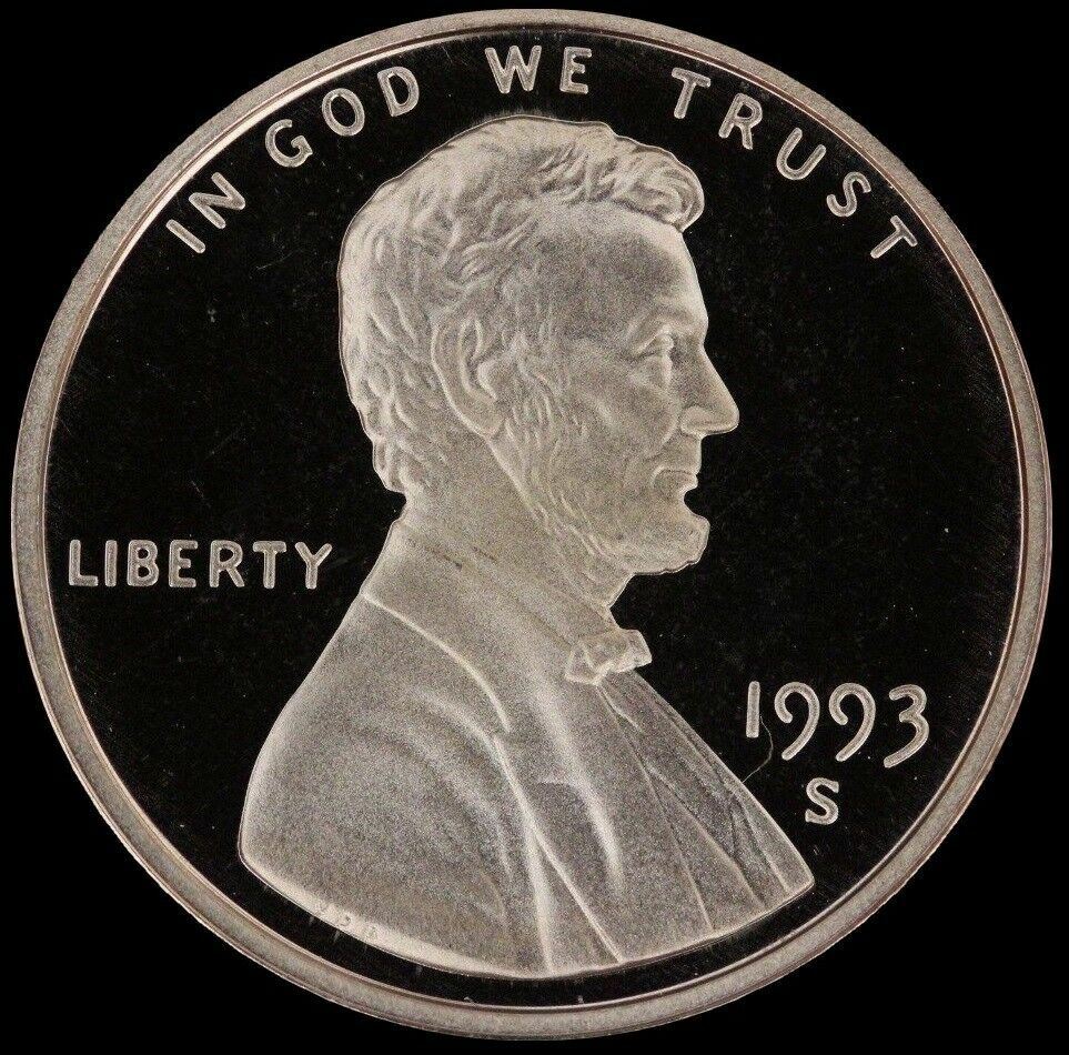 1993 S Lincoln Cent Gem Deep Cameo PROOF Penny US Mint Coin Beautiful