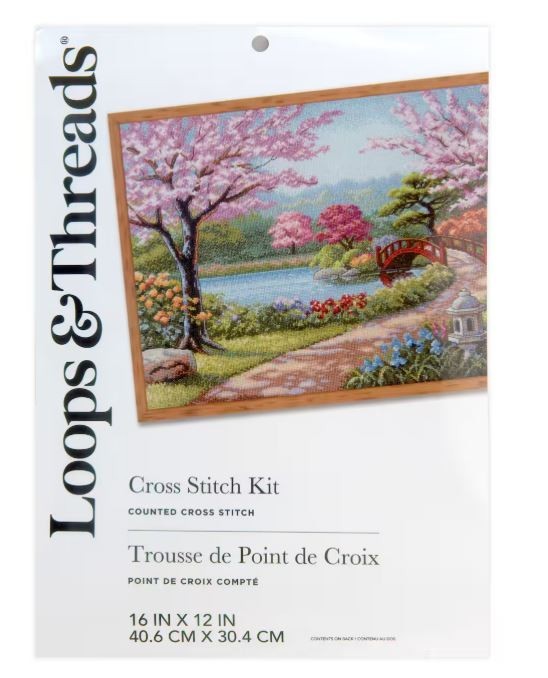 Loops & Threads Blossom Garden Counted Cross Stitch Kit Loops & Threads Blossom Garden Counted Cross Stitch Kit