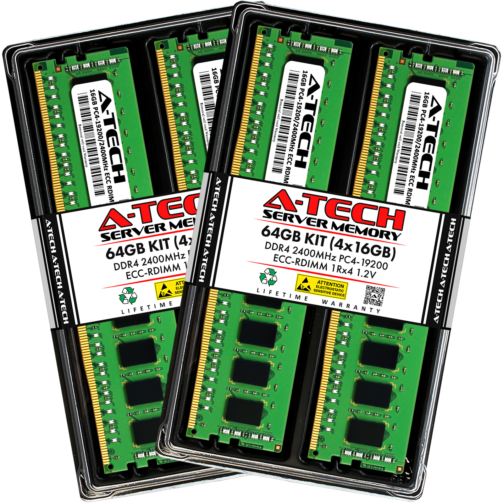 64GB 4x 16GB PC4-2400 RDIMM Supermicro X11DPL-i X11DPT-BH X11SPH-nCTF Memory RAM