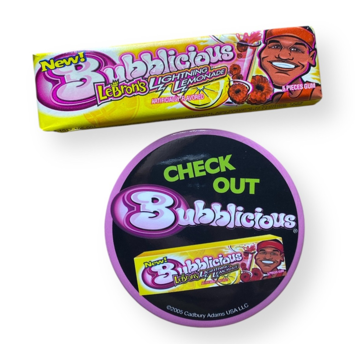 LeBron James Bubblicious LeBron\'s Lightning Lemonade (5-Piece Pack + Pin)