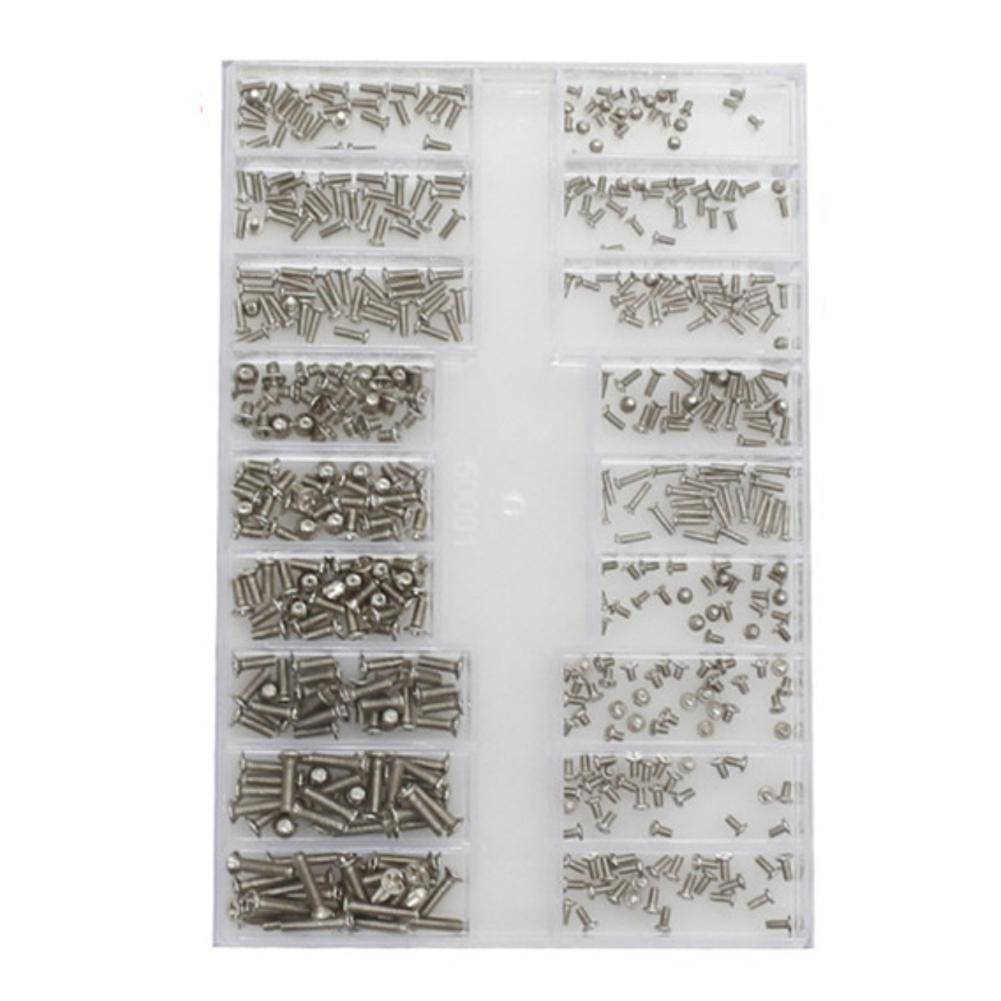 18 Different Sizes Silver Mini Steel Screws For Watch Back Case Or Eyeglasses A