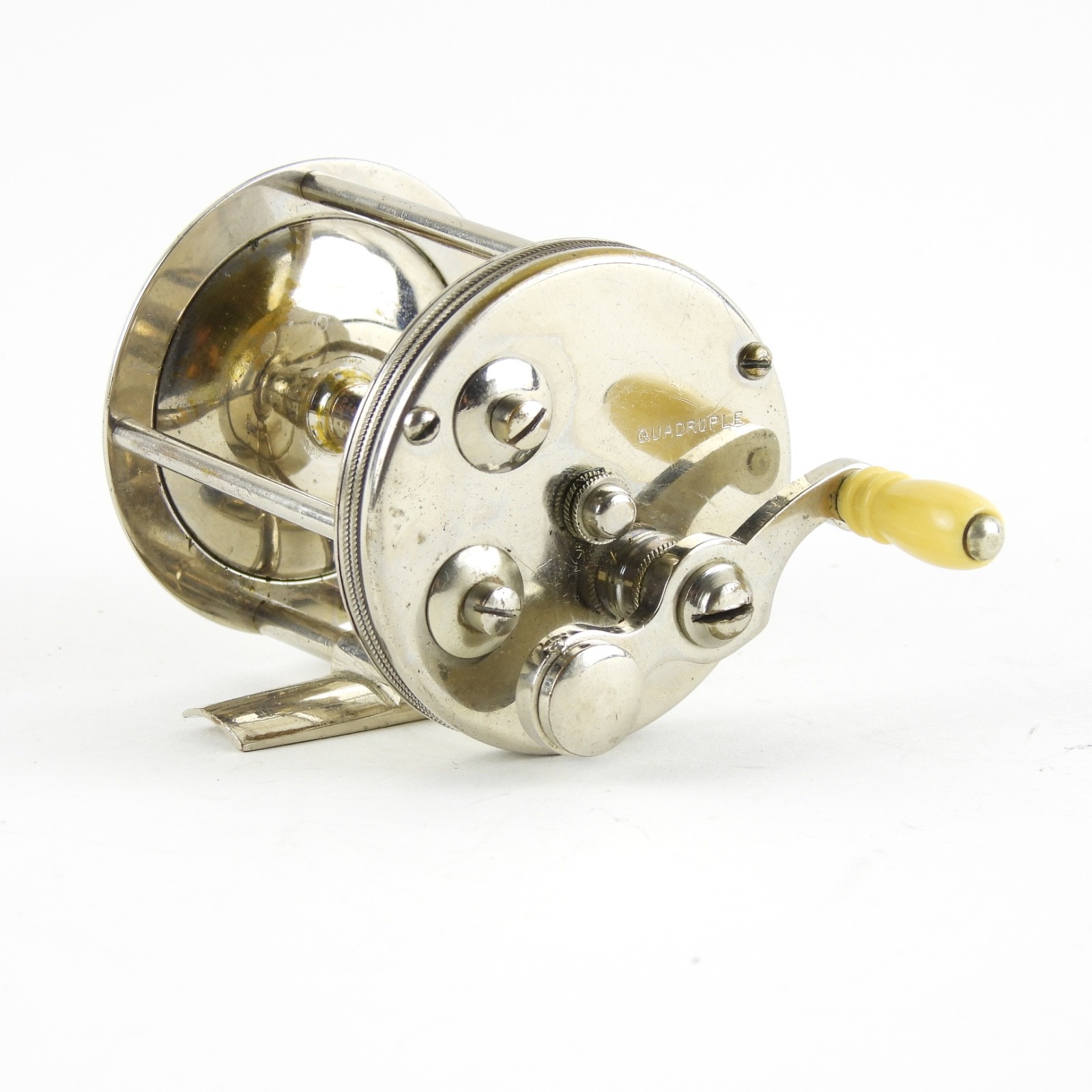 Vintage “Quadruple” Casting Fishing Reel. Early Pflueger? 80-Yard. Vintage “Quadruple” Casting Fishing Reel. Early Pflueger? 80-Yard.