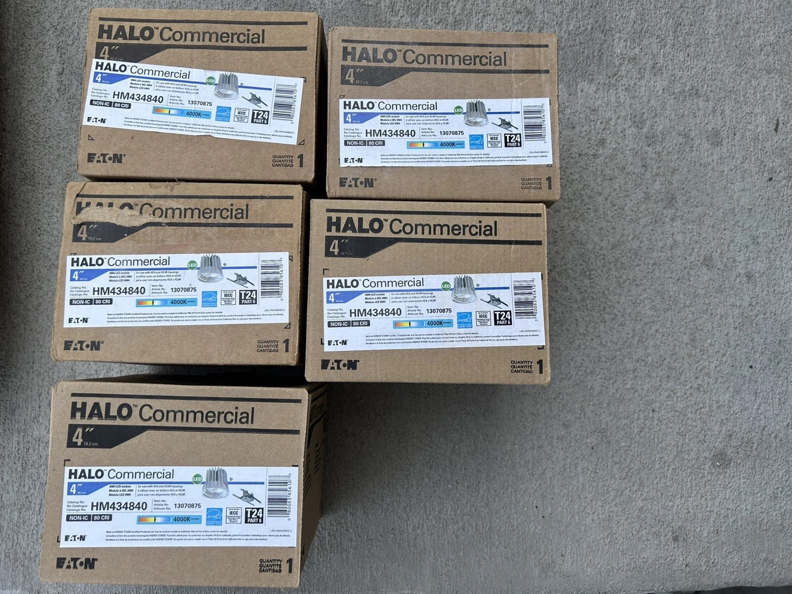 Lot Of 5 PCS EATON Halo Commercial HM434840 4\