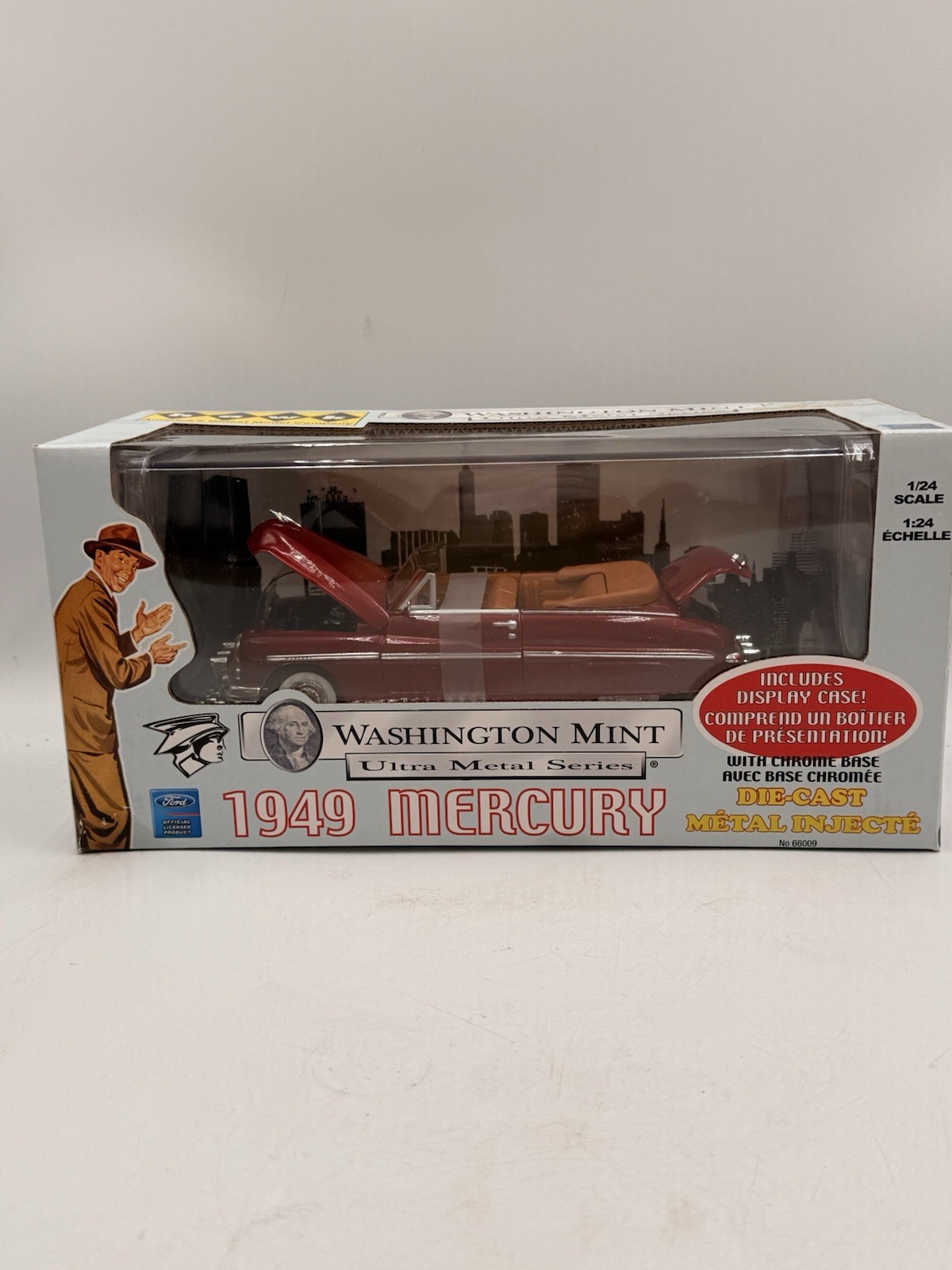 Hawk Washington Mint 1949 Mercury Red 1:24Ultra Metal Series With Display Case