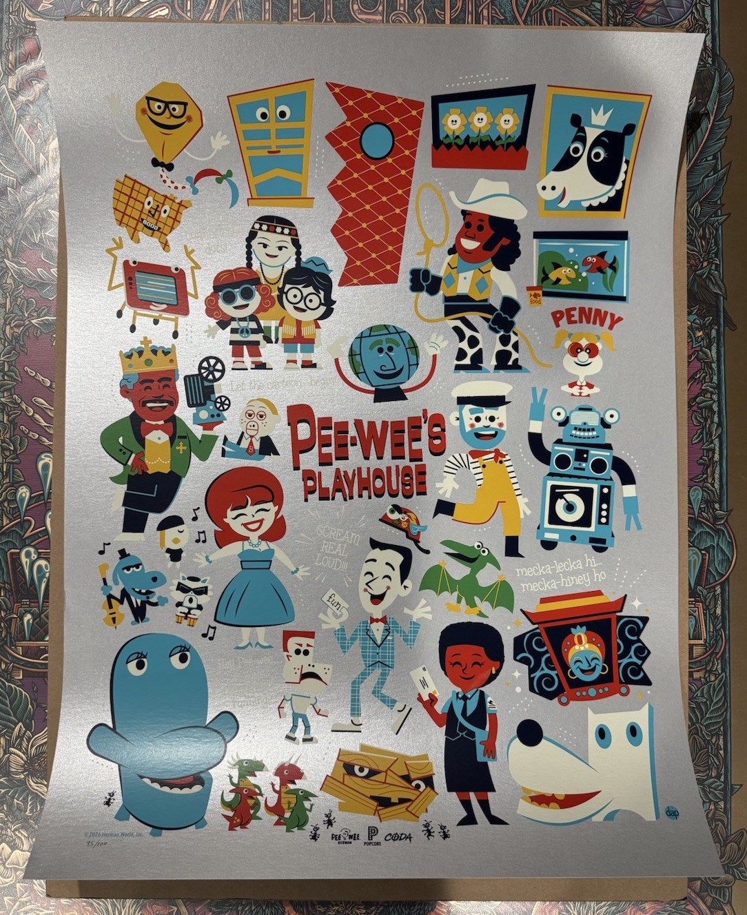 Pee-Wee Herman Playhouse Variant Poster Dave Perillo Coda Sold Out 40th Annivers Pee-Wee Herman Playhouse Variant Poster Dave Perillo Coda Sold Out 40th Annivers
