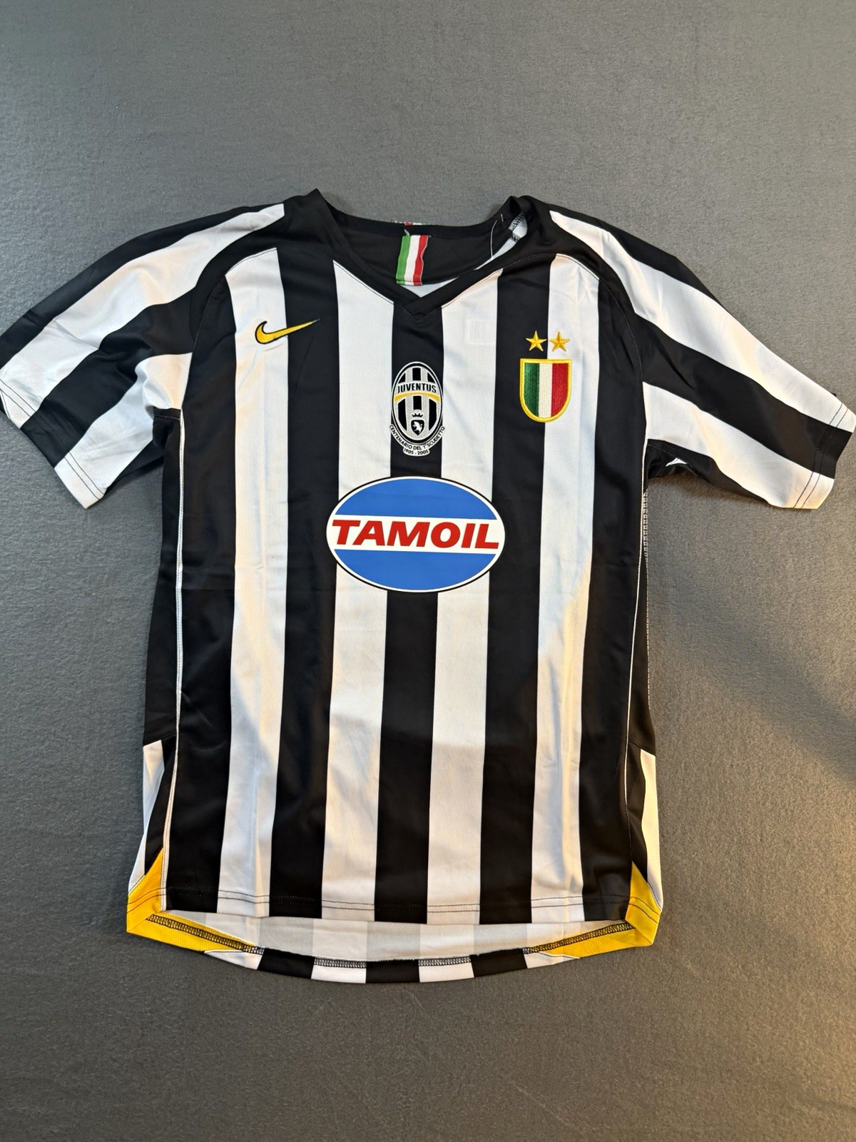 Nike Juventus Del Piero 10 Black/White Striped Soccer Jersey