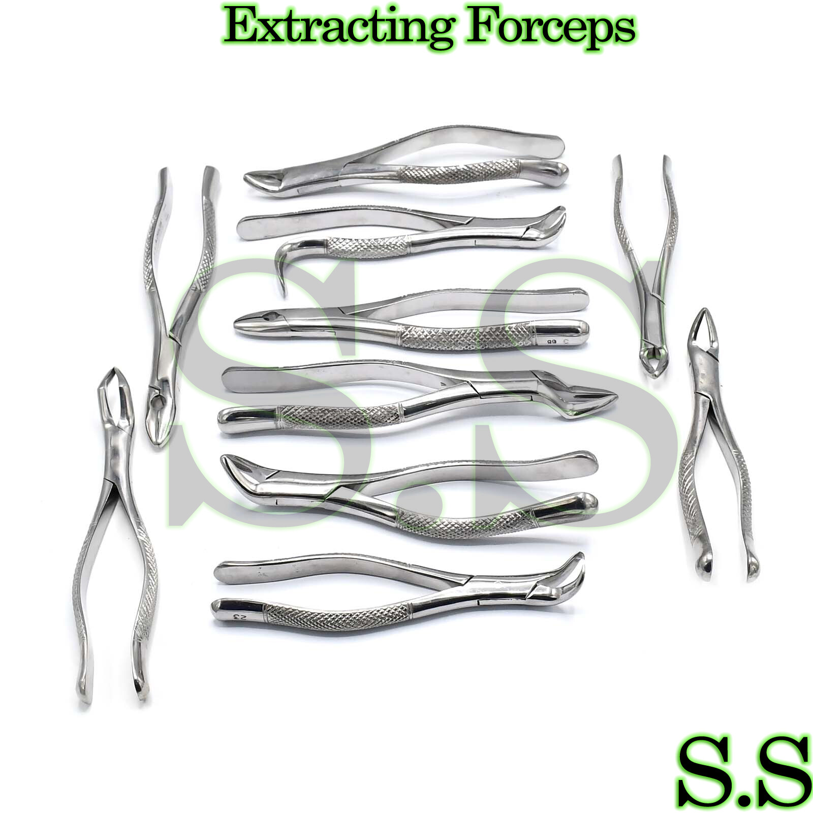 10 NEW EXTRACTING FORCEPS EXTRACTION DENTAL INSTRUMENTS