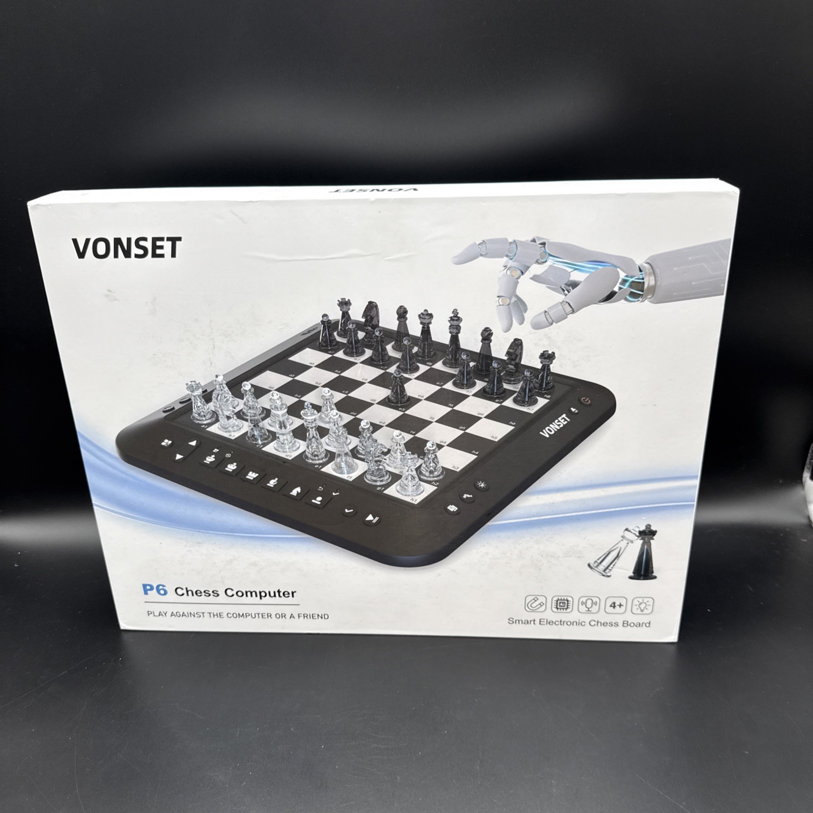 Vonset P6 Electronic Magnetic Talking Smart Chess Set Board w/ LED & AI *OPENBOX Vonset P6 Electronic Magnetic Talking Smart Chess Set Board w/ LED & AI *OPENBOX