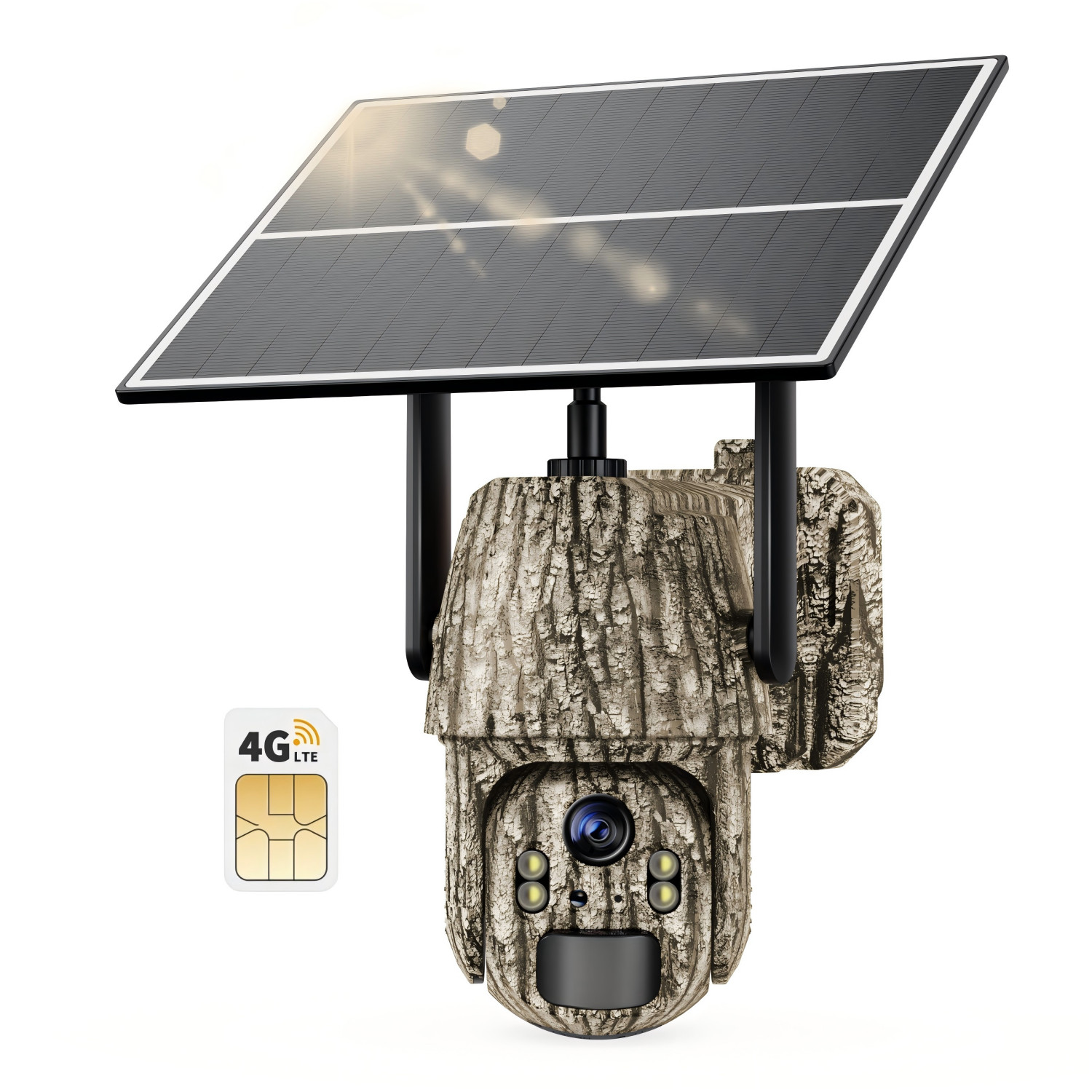 GMOX 4G LTE Cellular Solar Surveillance Security Camera 2K UHD Live View 4/2Pack