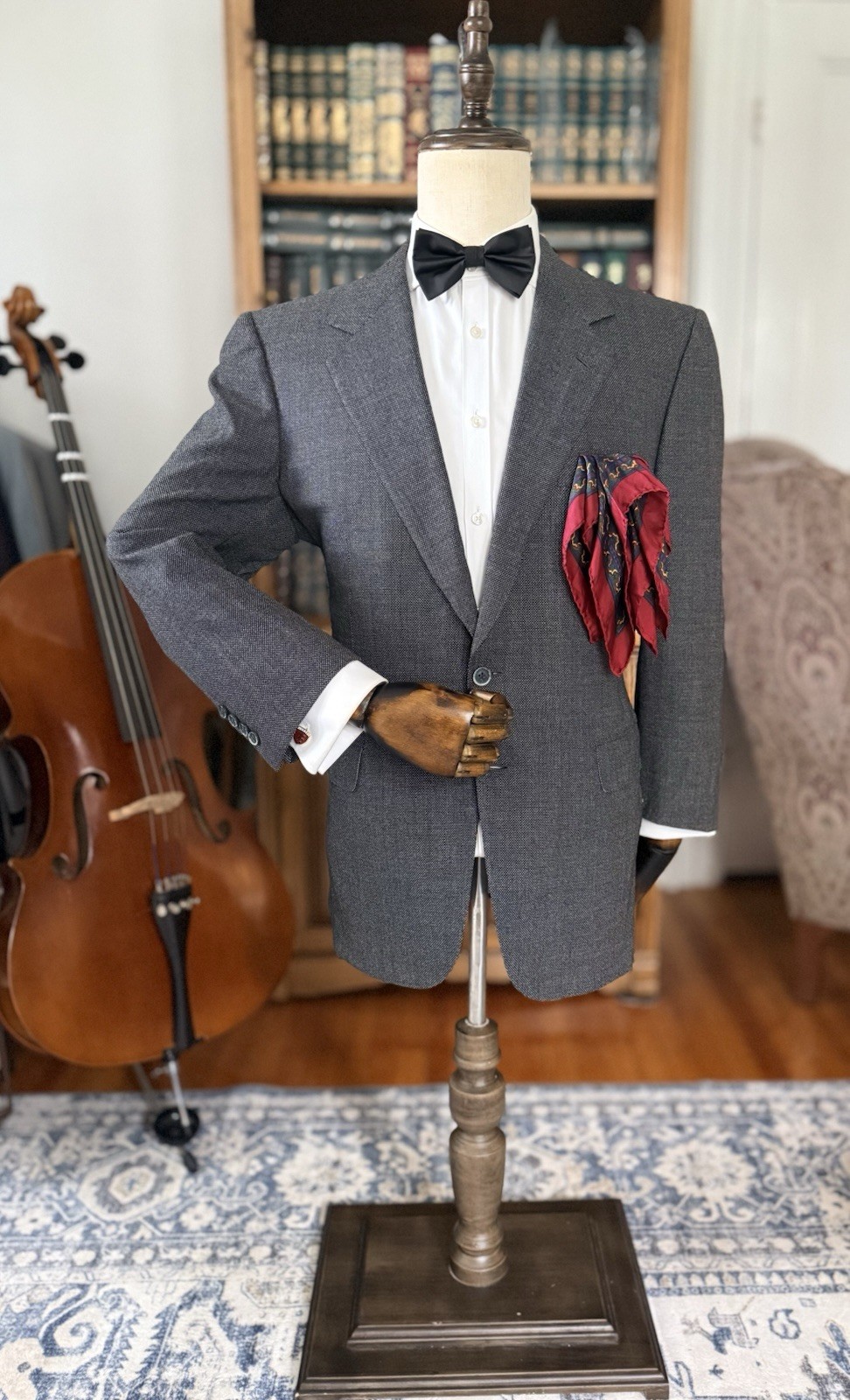 LNWOT BEAUTIFUL Classic Gray Nailhead 100% Wool Brioni Sport Coat 40S US/50S IT