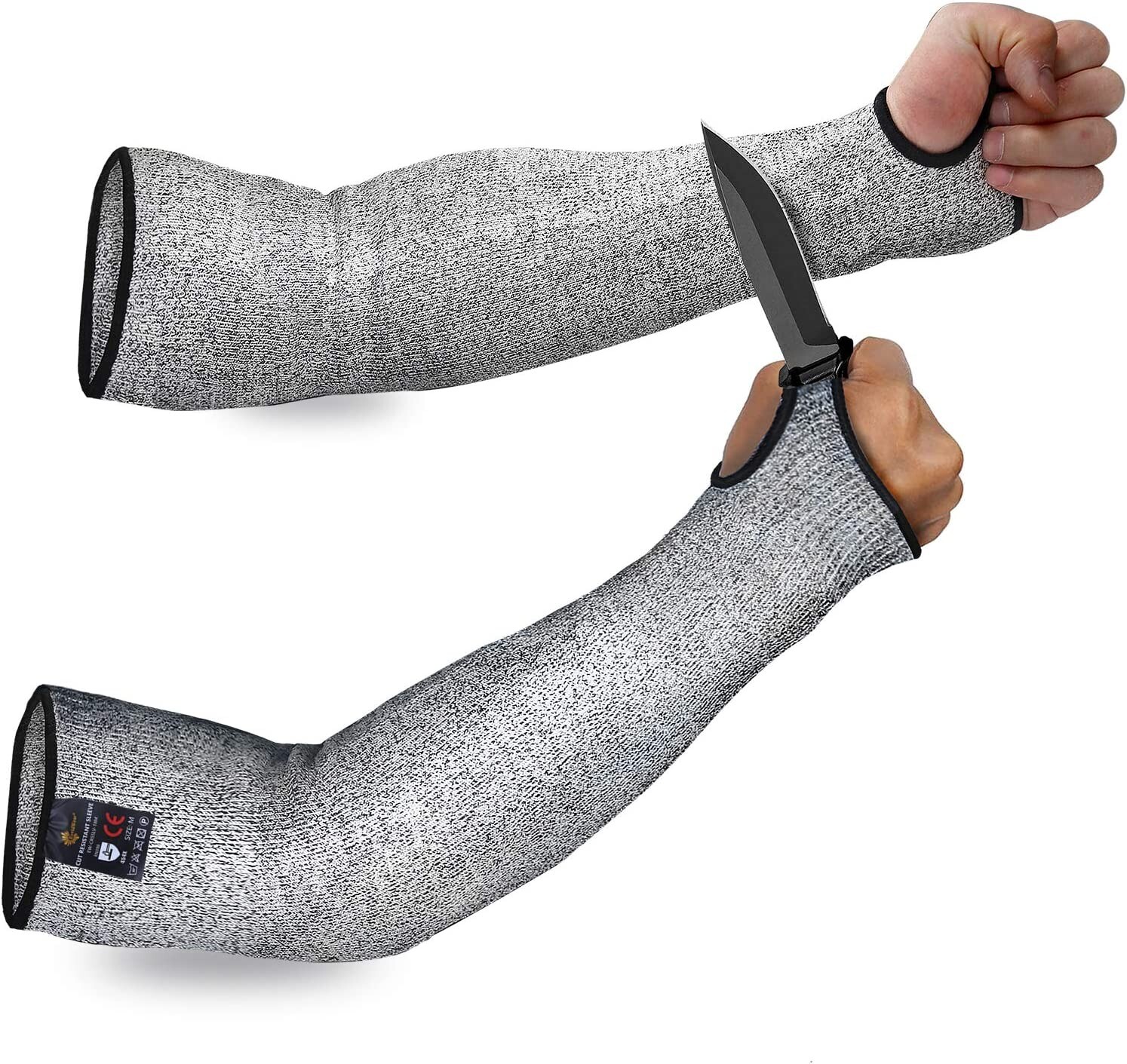 Evridwear Cut Resistant Sleeves with/without Thumb Hole for Work Preventing Stab
