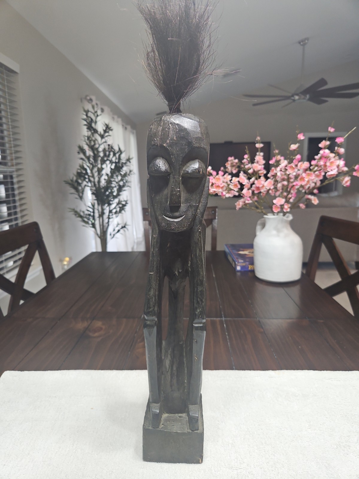 Batak Headhunter Vintage Meditating Shaman Elder Carving - Sumatra - 20”
