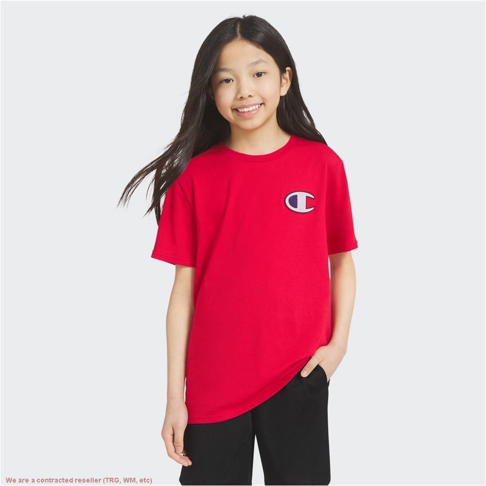 Champion Kids\' Signature Patch Graphic T-Shirt - Red M *SEE DEAL*