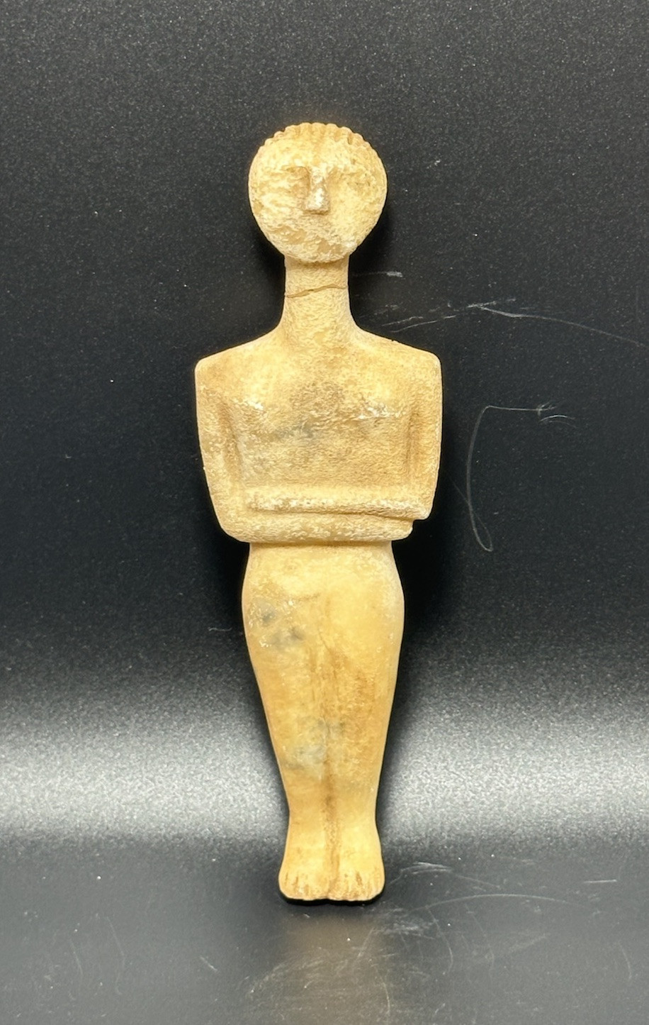Ancient Early Cycladic Male Marble Figure
