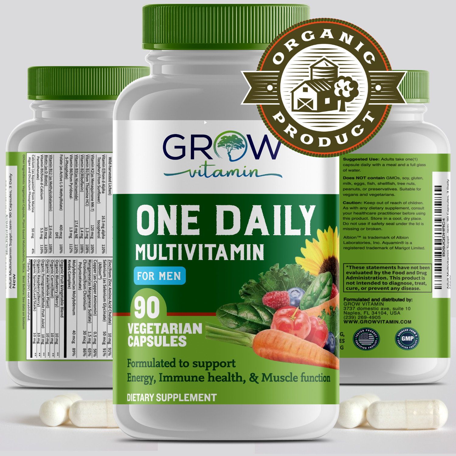 Naturelo LIKE ONE DAILY MultiVitamin for MEN 90 capsules, 3 MONTH SUPPLY Naturelo LIKE ONE DAILY MultiVitamin for MEN 90 capsules, 3 MONTH SUPPLY