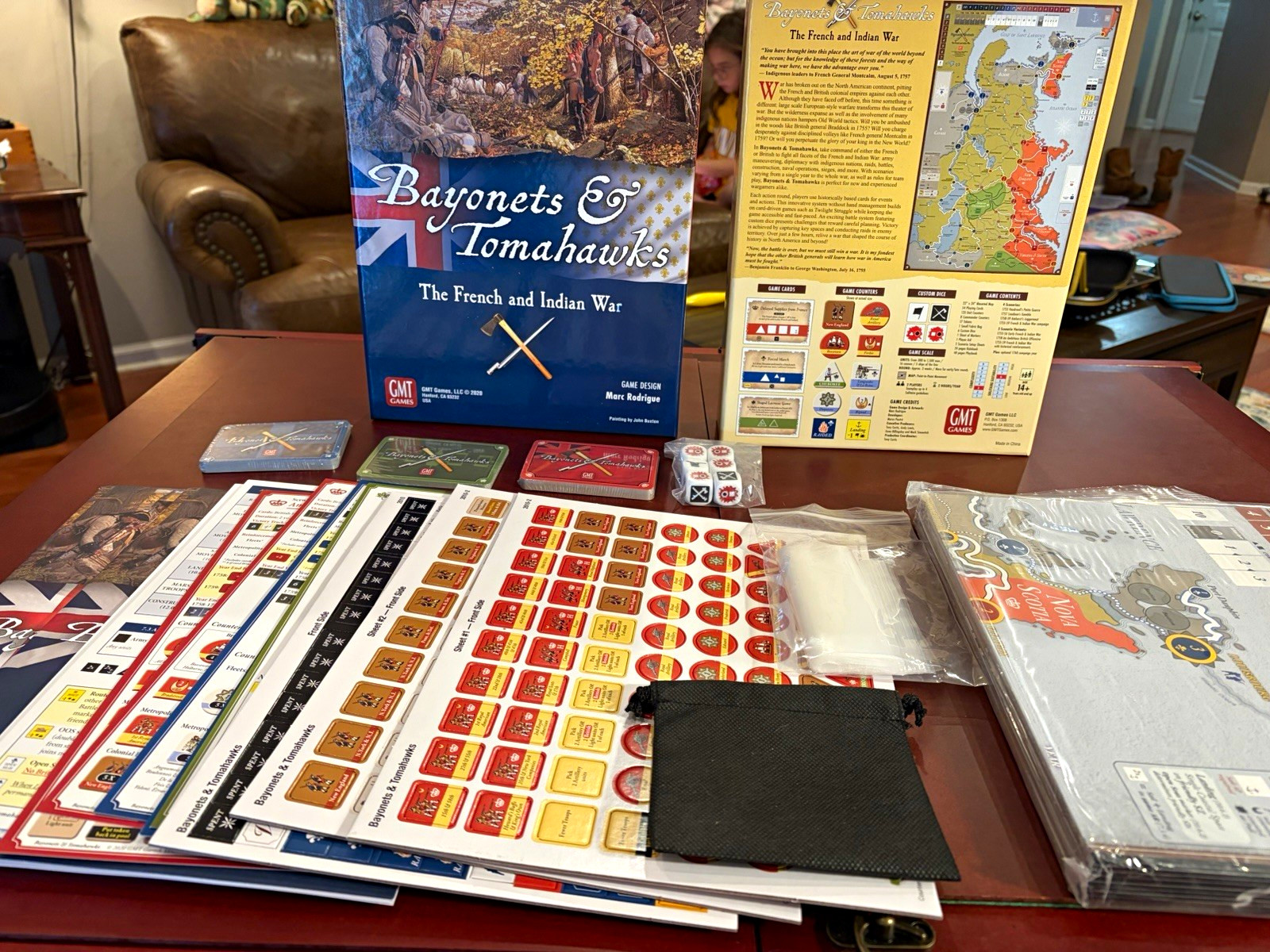 GMT Games Bayonets & Tomahawks French and Indian War Unpunched
