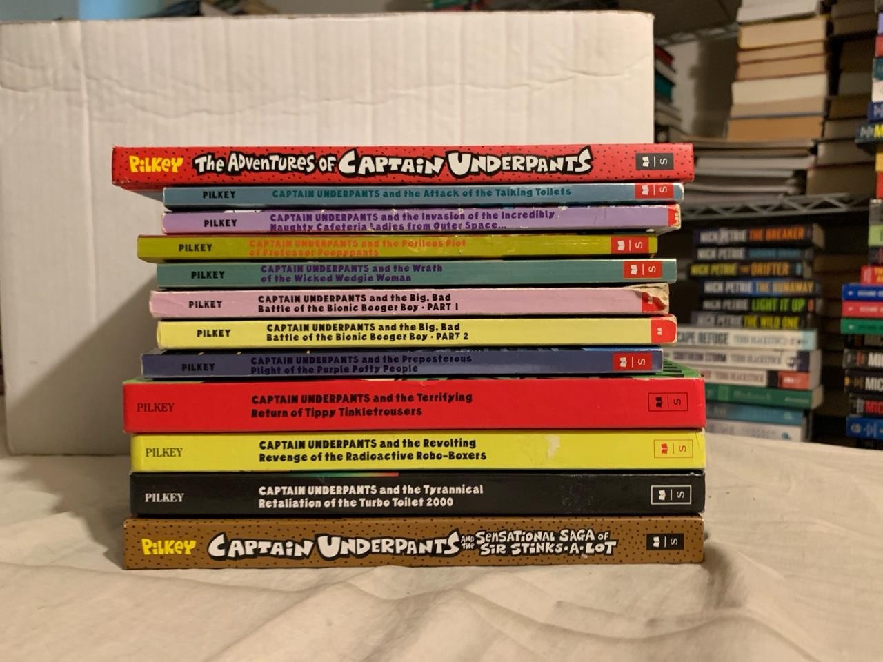 Lot of 12 COMPLETE Captain Underpants 1-12 Dav Pilkey