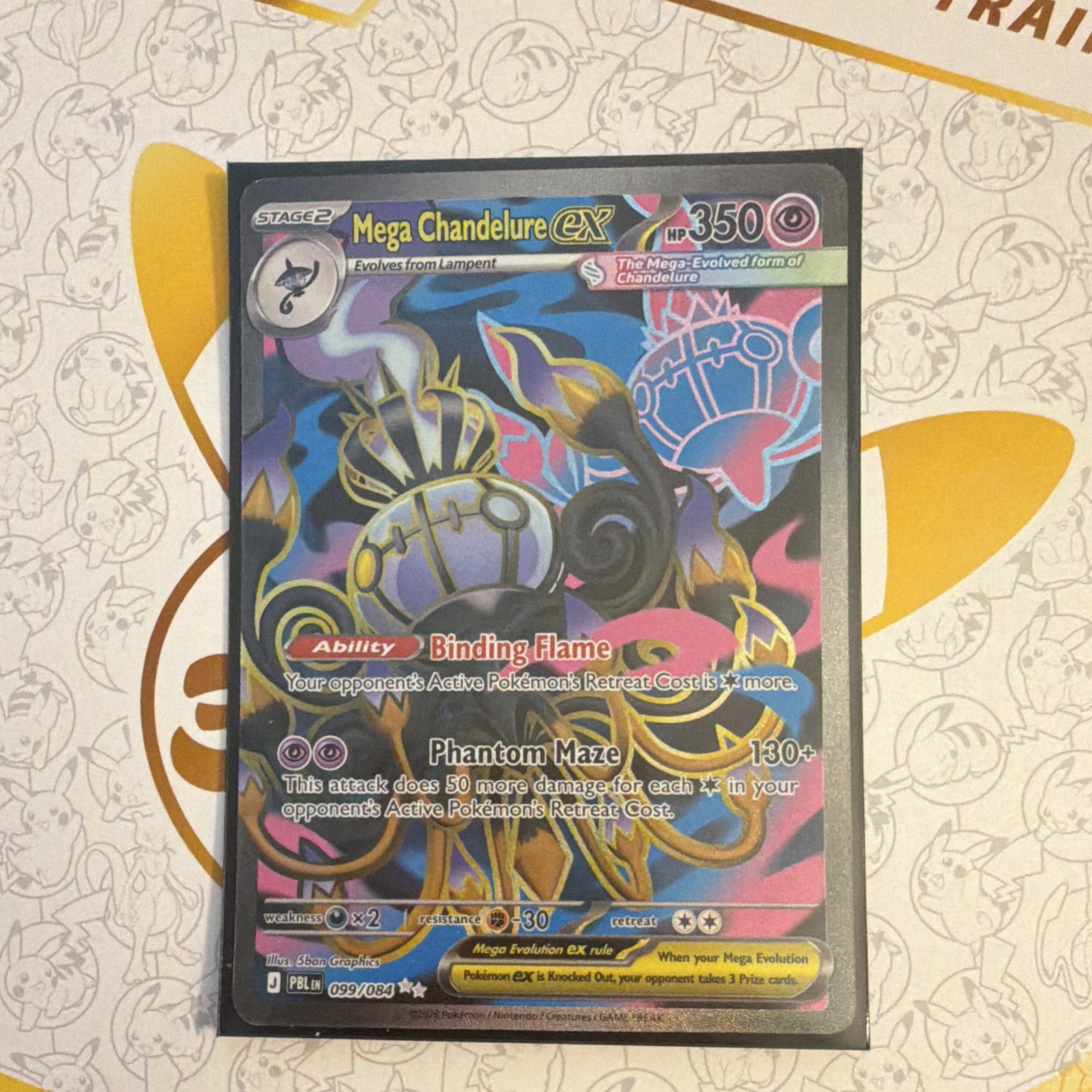 Mega Chandelure ex 099/084 Me05: Pitch Black Full art Mega Chandelure ex 099/084 Me05: Pitch Black Full art