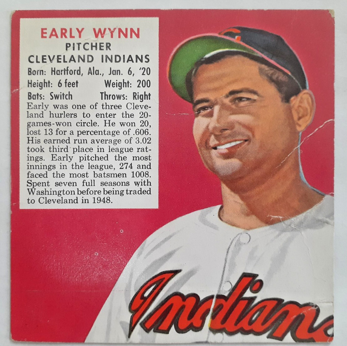 1952 Red Man Early Wynn