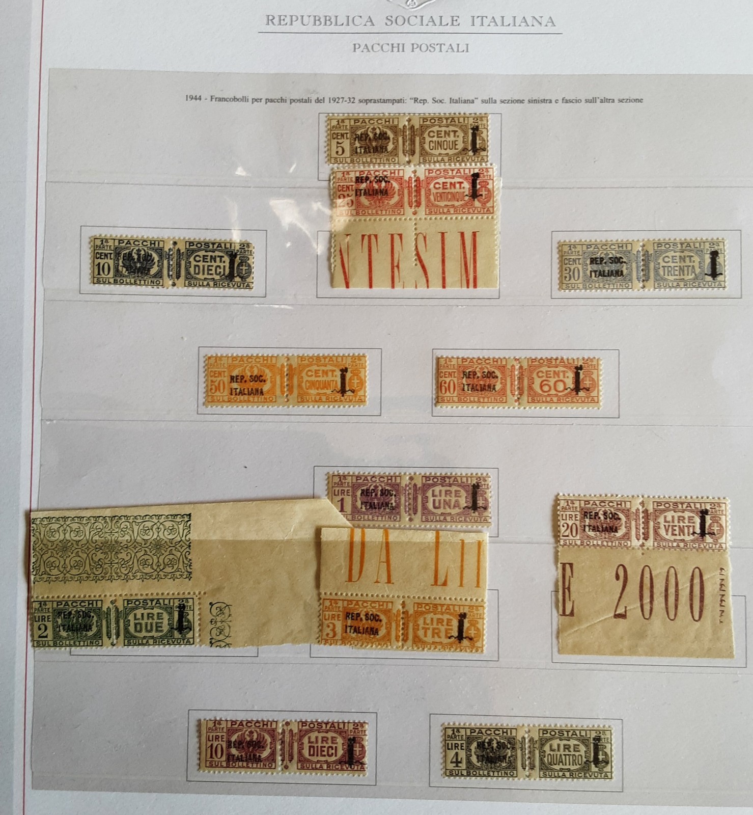 ITALY 1943 Kingdom RSI GNR Postal Parcels Lot MNH** ITALY 1943 Kingdom RSI GNR Postal Parcels Lot MNH**