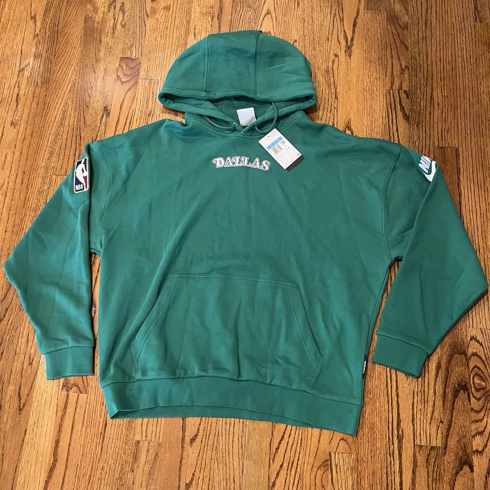 Nike Dallas Mavericks 25/26 Hardwood Classics Pullover Green Hoodie Size Large