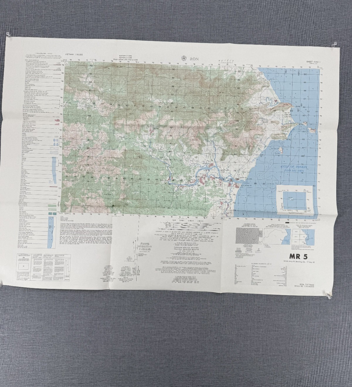 Vtg 1965 Vietnam War Map Ron Sheet 6264 I Series L701 Army Map Service Vtg 1965 Vietnam War Map Ron Sheet 6264 I Series L701 Army Map Service