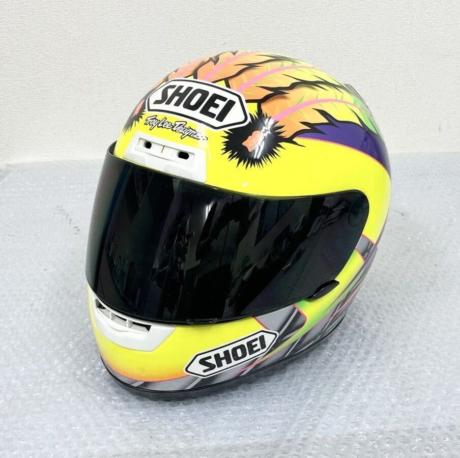 SHOEI X-8 Scott Russell Edition XL Full Face Helmet Yellow Smoke Shield Used