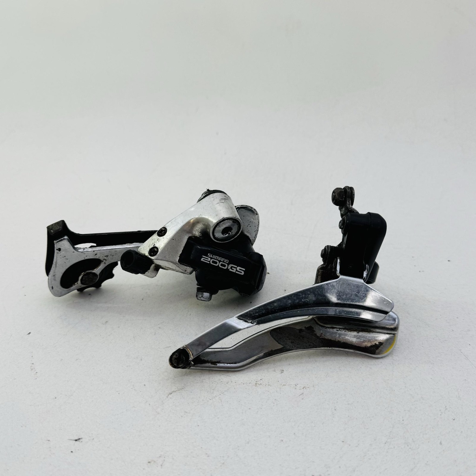 Vintage Shimano 200GS FD-M201 RD-M200 Derailleur Set Silver MTB Bike Japan A79