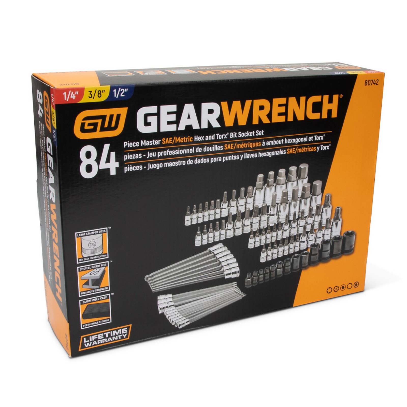 GEARWRENCH 84-Pc. Master Bit Socket Set, Hex, Torx and External Torx, GEARWRENCH 84-Pc. Master Bit Socket Set, Hex, Torx and External Torx,