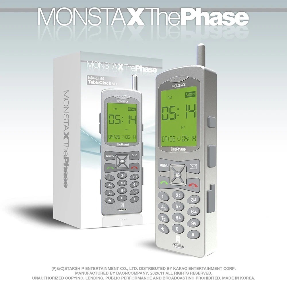 MONSTA X THE PHASE EP Album MX-0514 TABLE CLOCK Ver/CD+Clock+5PhotoCard OFFICIAL