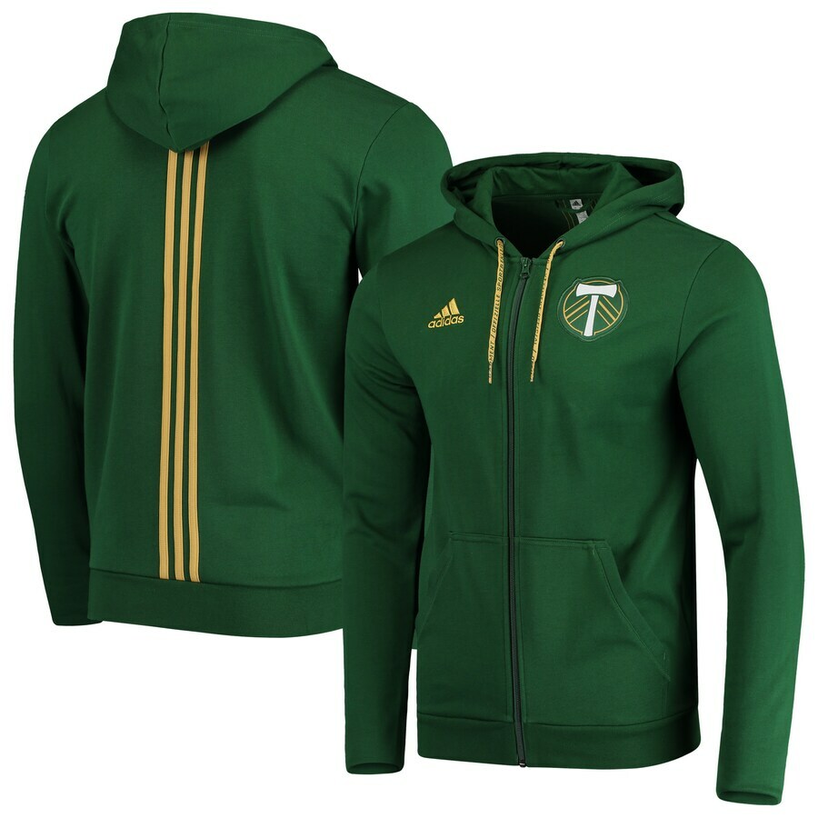 Adidas MLS Portland Timbers Travel Jacket Green/Gold  