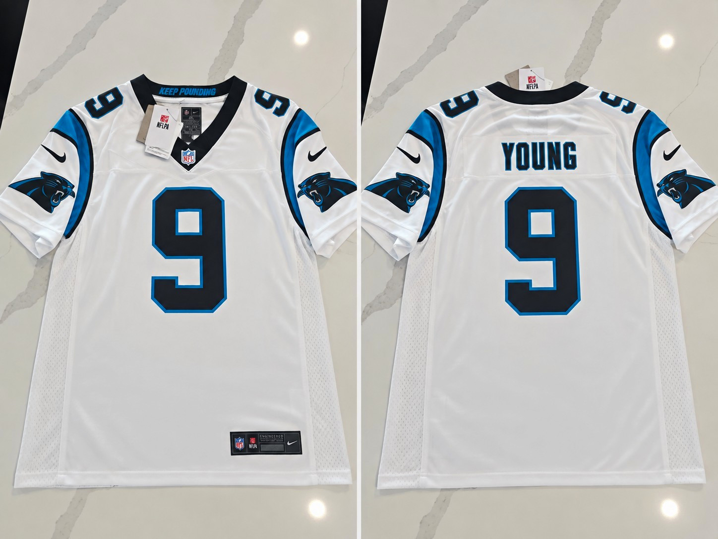 Nike Carolina Panthers Bryce Young Vapor 3XL #9 NFL Football Jersey White NWT Nike Carolina Panthers Bryce Young Vapor 3XL #9 NFL Football Jersey White NWT