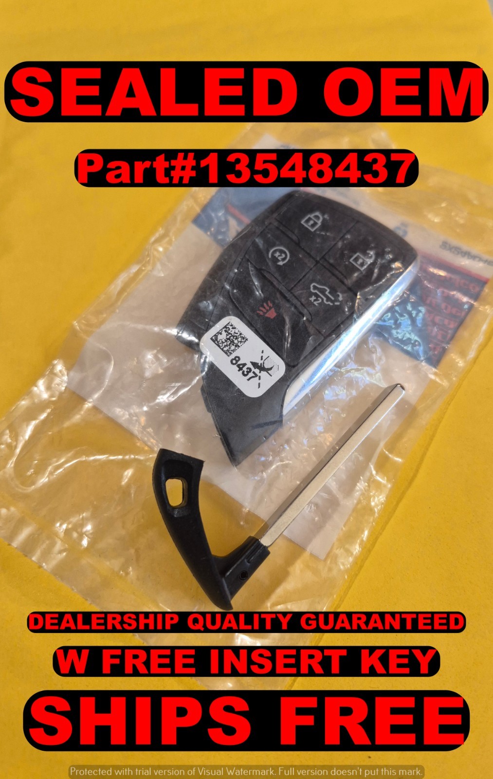 OEM 2022-26 Chevrolet Silverado, Colorado Smart Key 13548437 13548440 YG0G21TB2