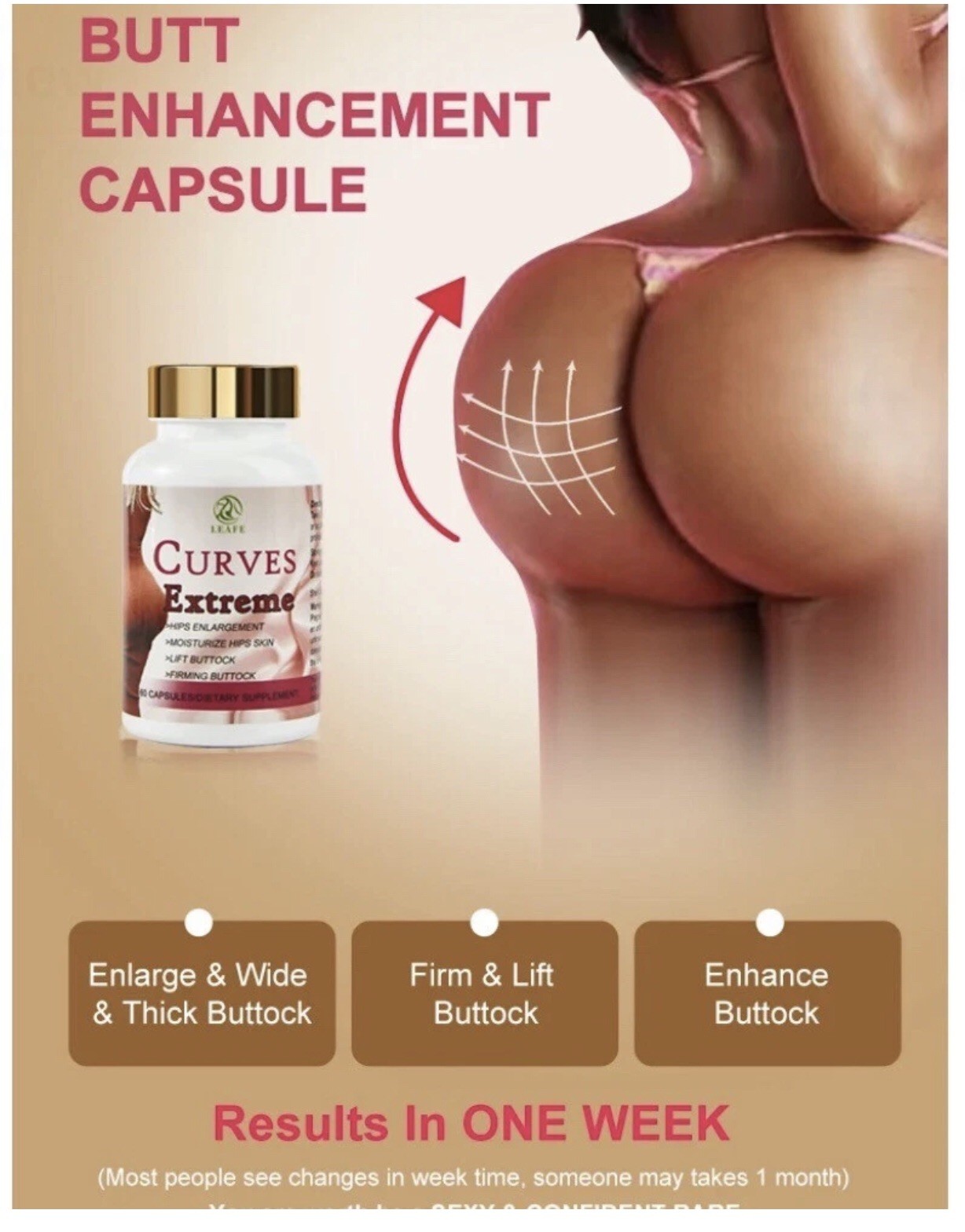 Curves Extreme Enhancement Natural  Herbal Maca Capsules