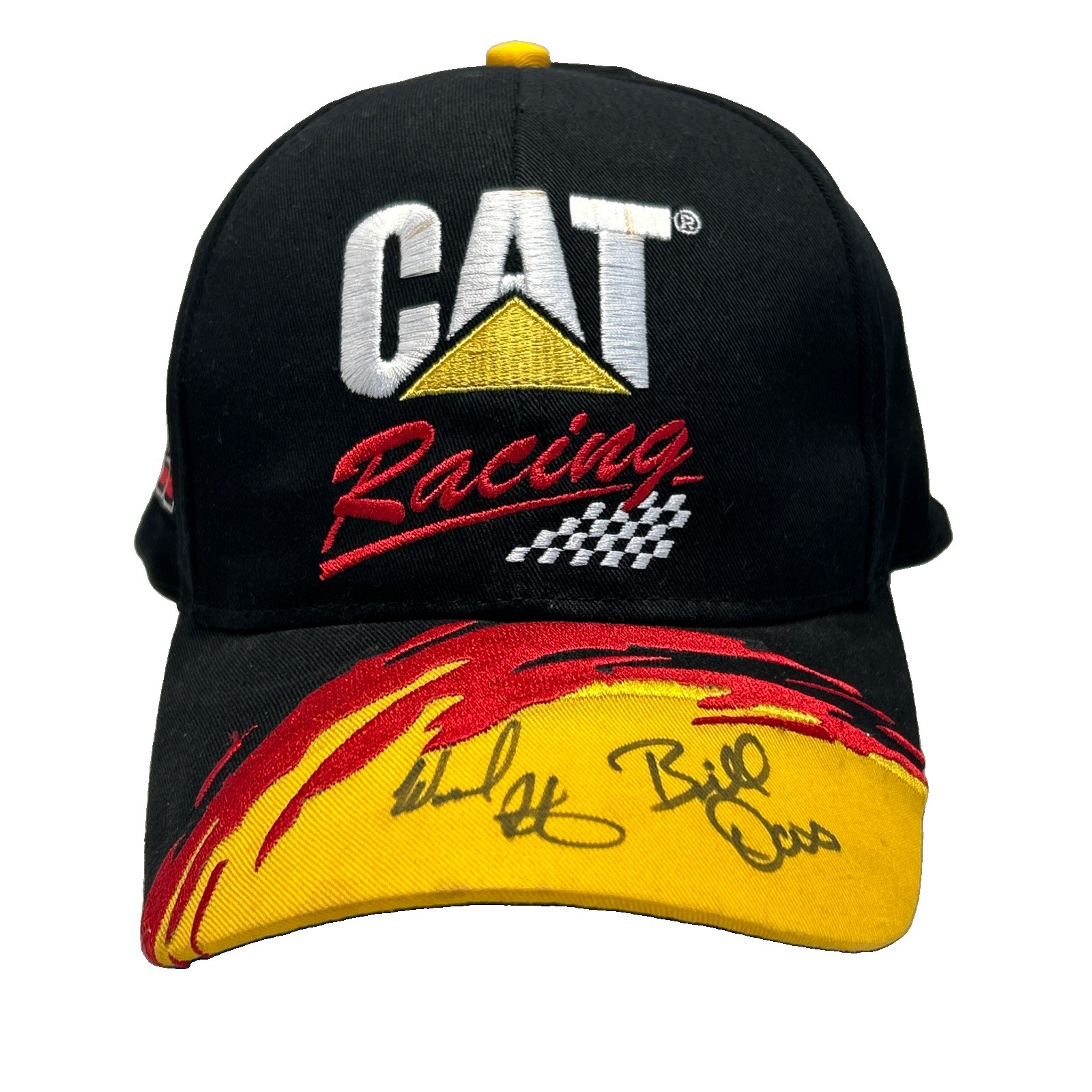 CAT Racing Champion Hat Cap NASCAR Caterpillar Signed Ward Burton Bill Davis