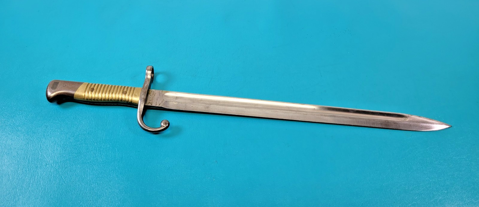 WWI Argentine Mauser 1891 Rifle Bayonet Knife Brass Grips German WKC TR1745 WWI Argentine Mauser 1891 Rifle Bayonet Knife Brass Grips German WKC TR1745