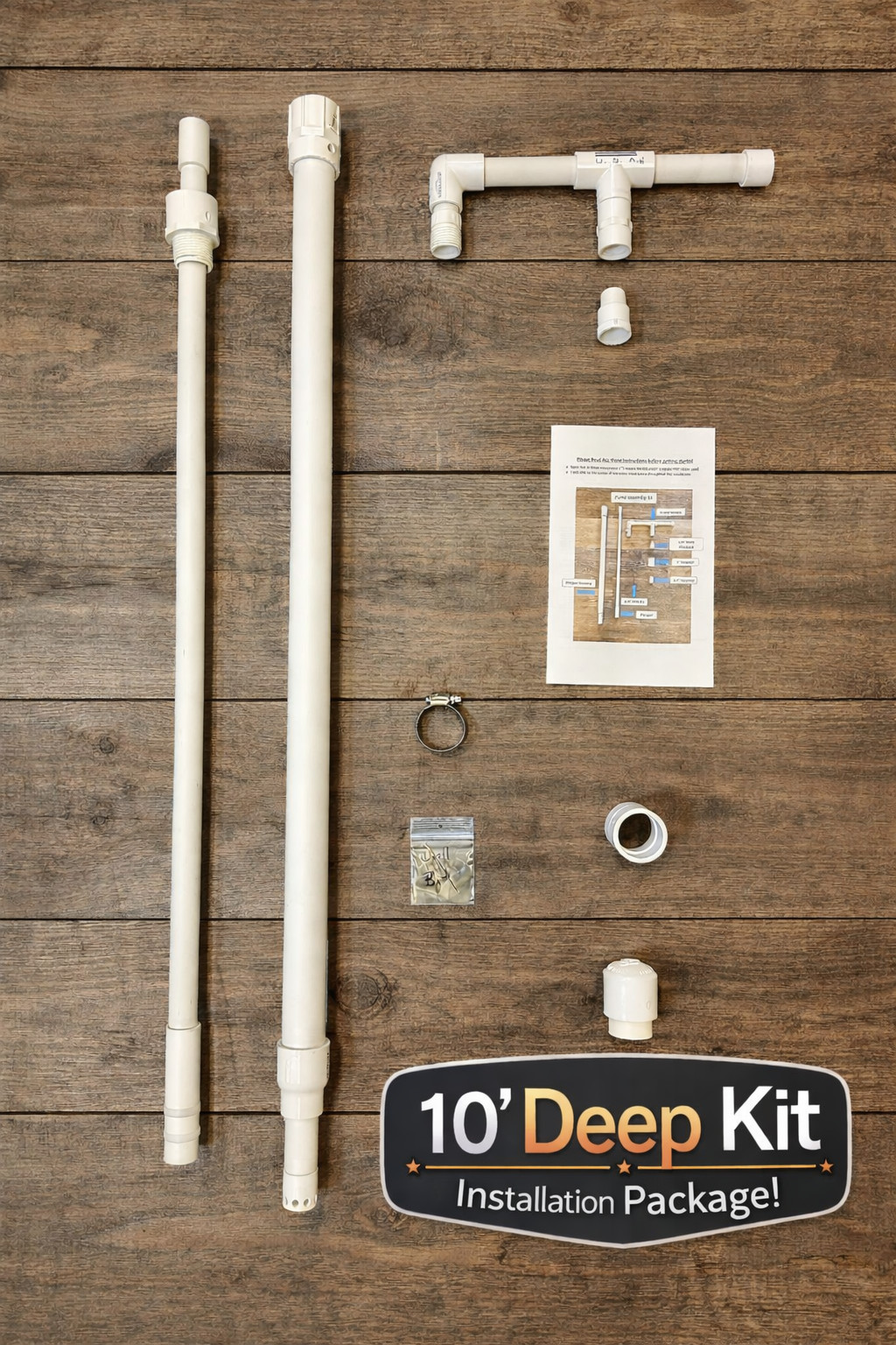 Manual Deep Well Hand Pump Kit – Emergency Backup Water – Up to 150 ft | Bradley
