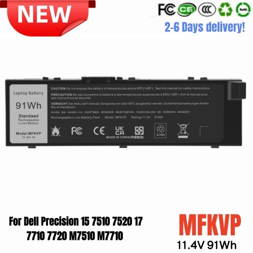 ✅LOT MFKVP Battery For Dell Precision 15 7510 7520 17 7710 7720 M7510 M7710 91wh