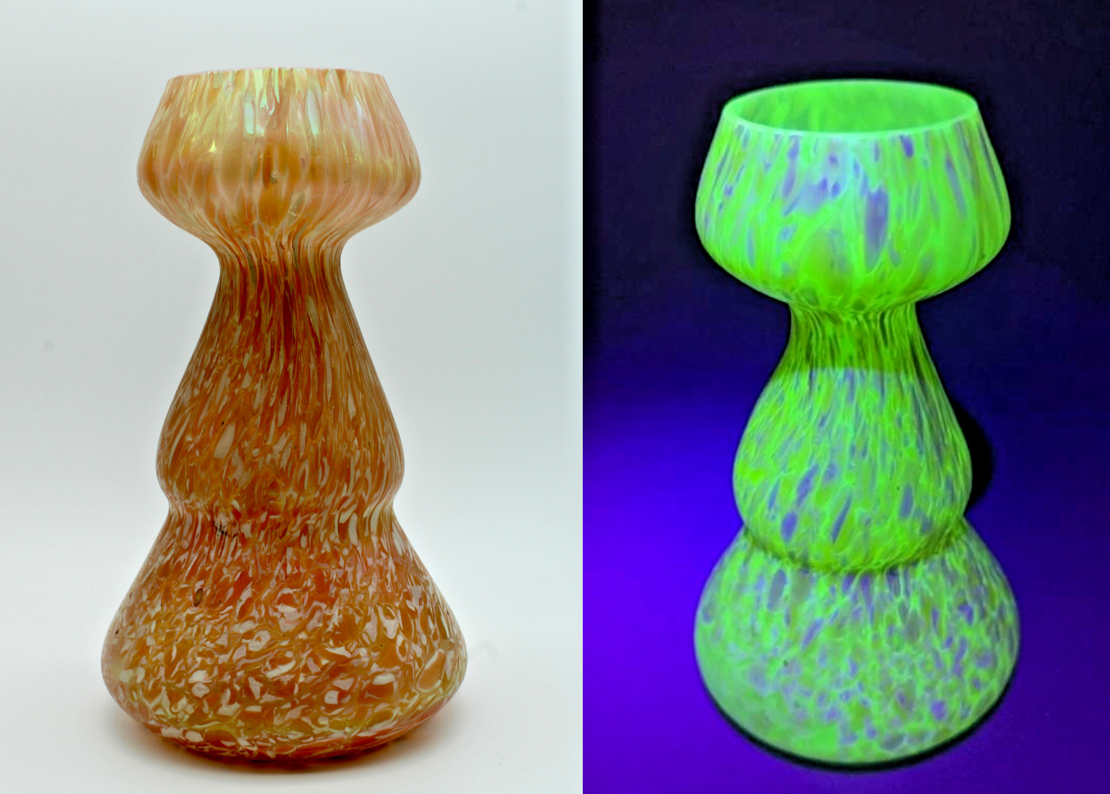 Antique Kralik Uranium Art Glass Vase 8\