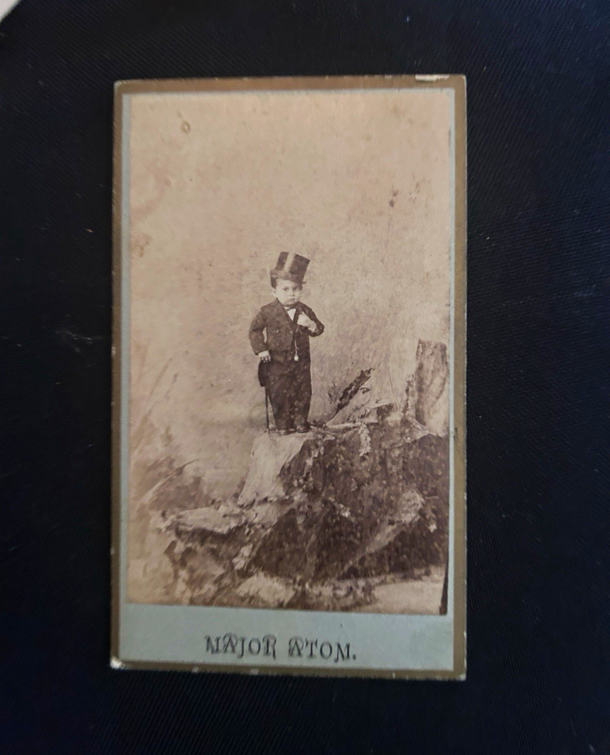 Antique Sideshow CDV Photo Major Atom Chas Eisenmann NY 1880s Ex-Diesso