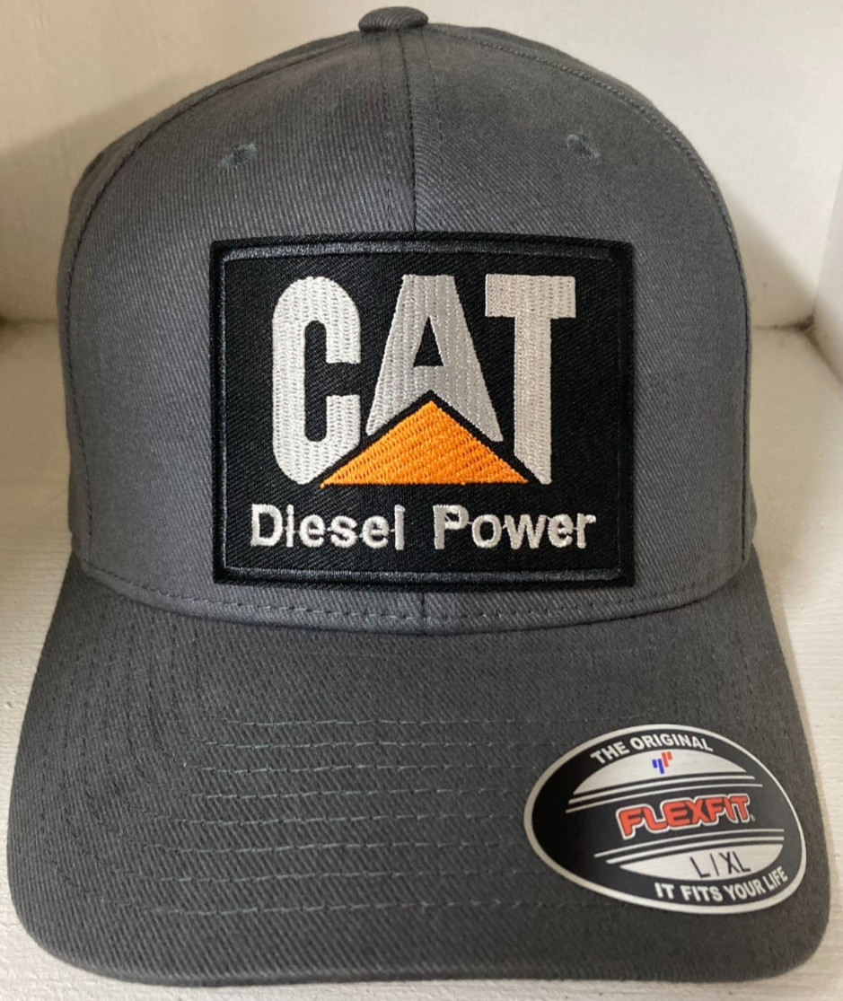 CAT Diesel Power Retro FLEXFIT Hat Cap EMBROIDERED Vintage Patch S/M L/XL