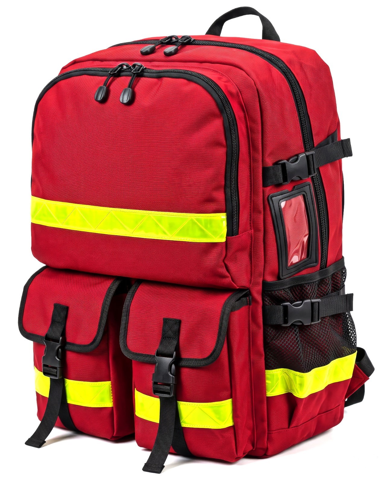 50L Red Emergency Response Backpack: 1200D Heavy Duty EMS Disaster Jump Bag