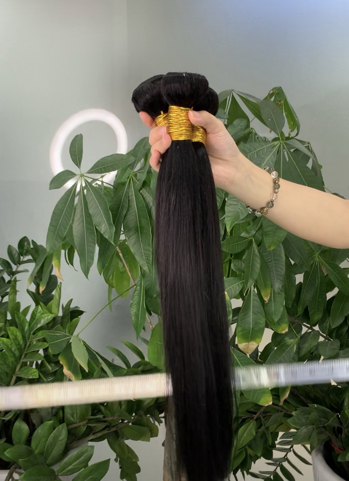 (3) 20 Inch Straight Black Human Hair Bundles