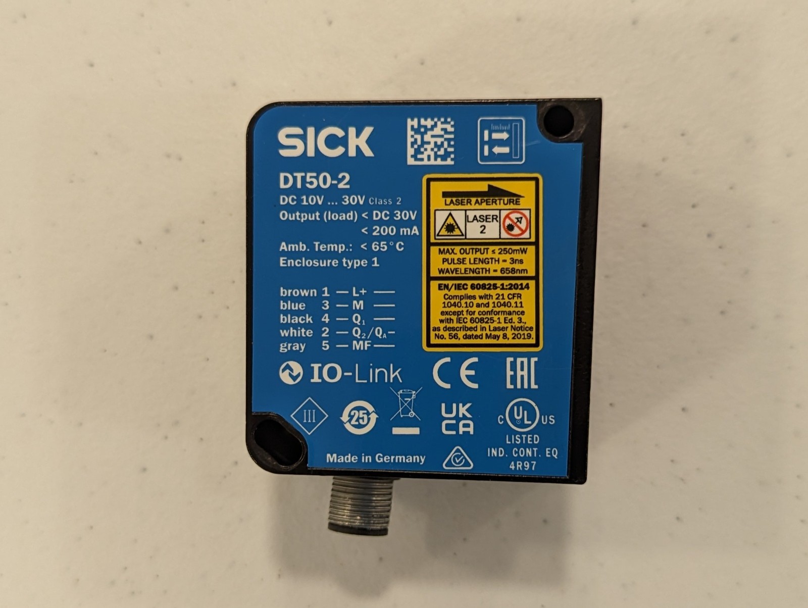 SICK DT50-2B215252 (1065661) Time of Flight Laser Distance Sensor SICK DT50-2B215252 (1065661) Time of Flight Laser Distance Sensor