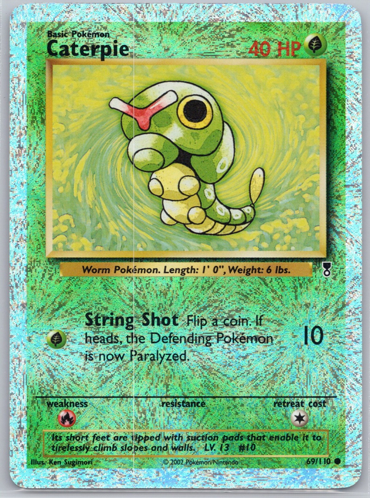 Caterpie Reverse Holofoil LC 069/110 Ken Sugimori LP