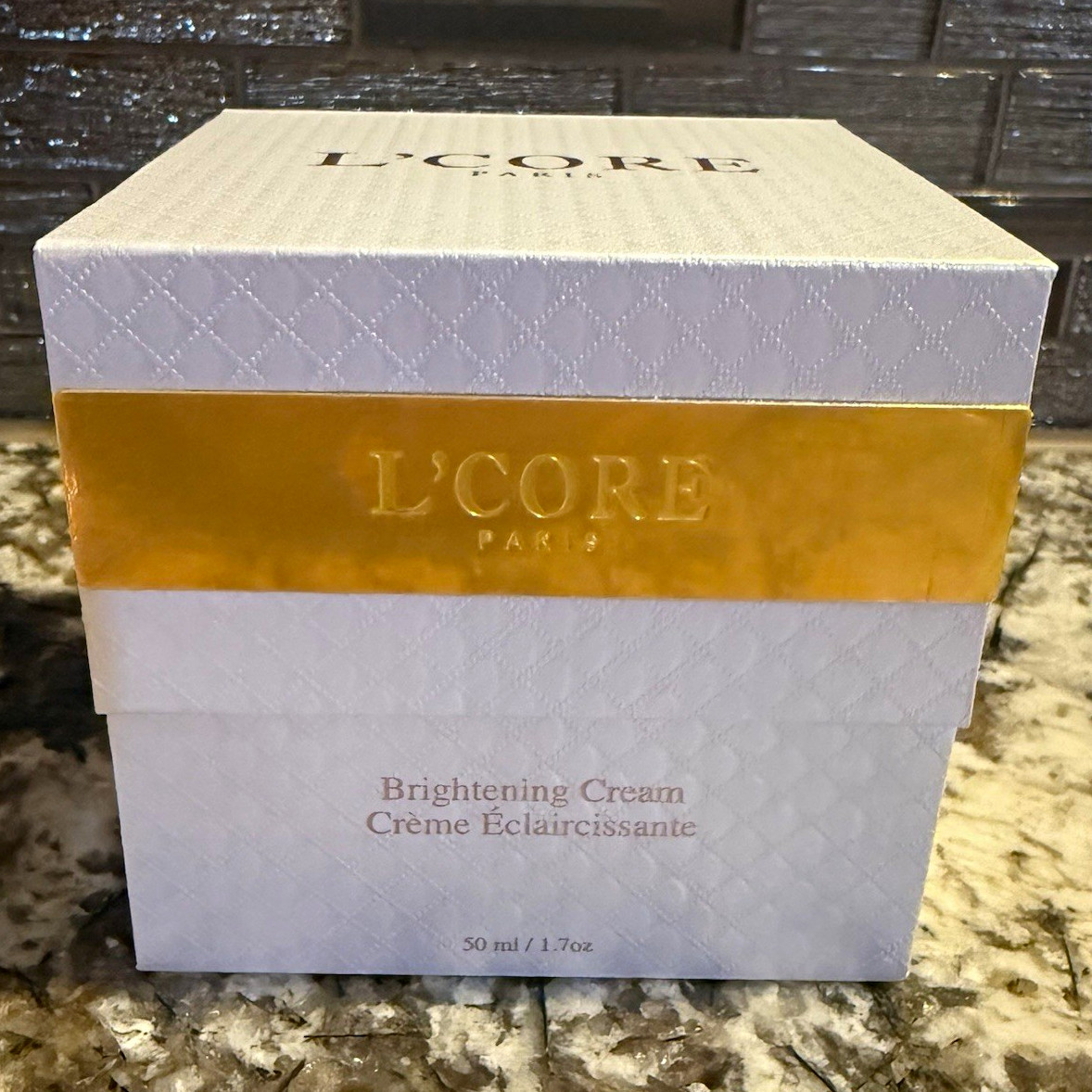 L\'CORE Paris Brightening Cream Pearl Infused for Face 1.7 fl oz / 50 ml