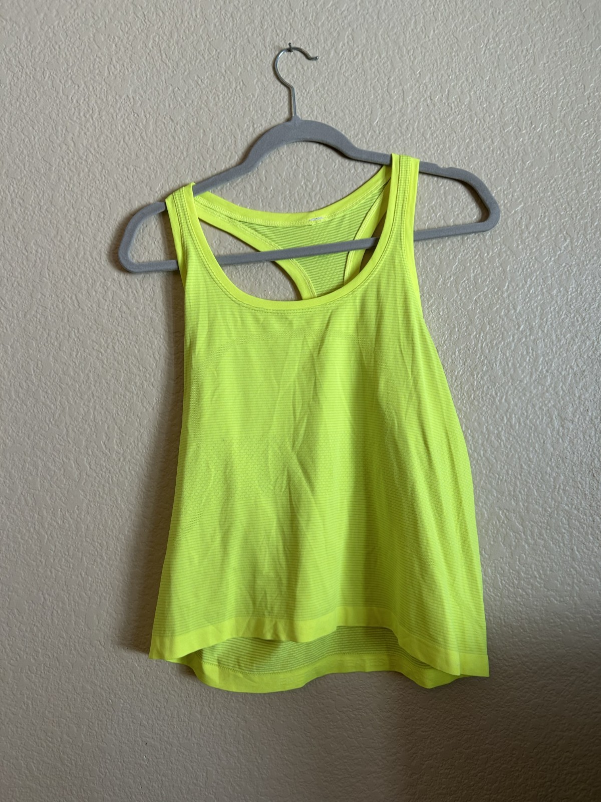Lululemon Neon Yellow Racerback Tank, Size M Lululemon Neon Yellow Racerback Tank, Size M