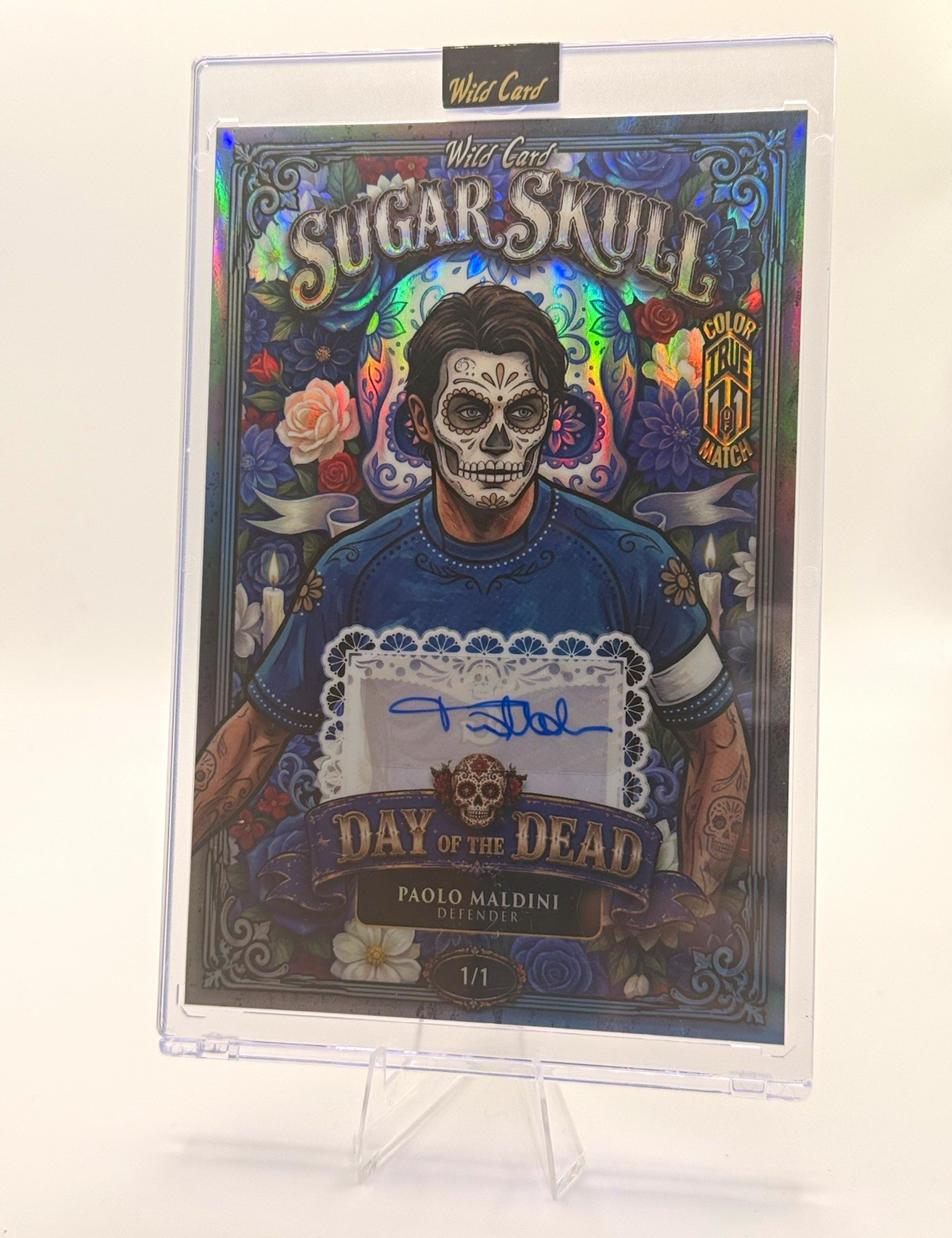 2026 Wild Card Paolo Maldini Sugar Skull Auto TRUE 1/1 Color Match AC Milan ita