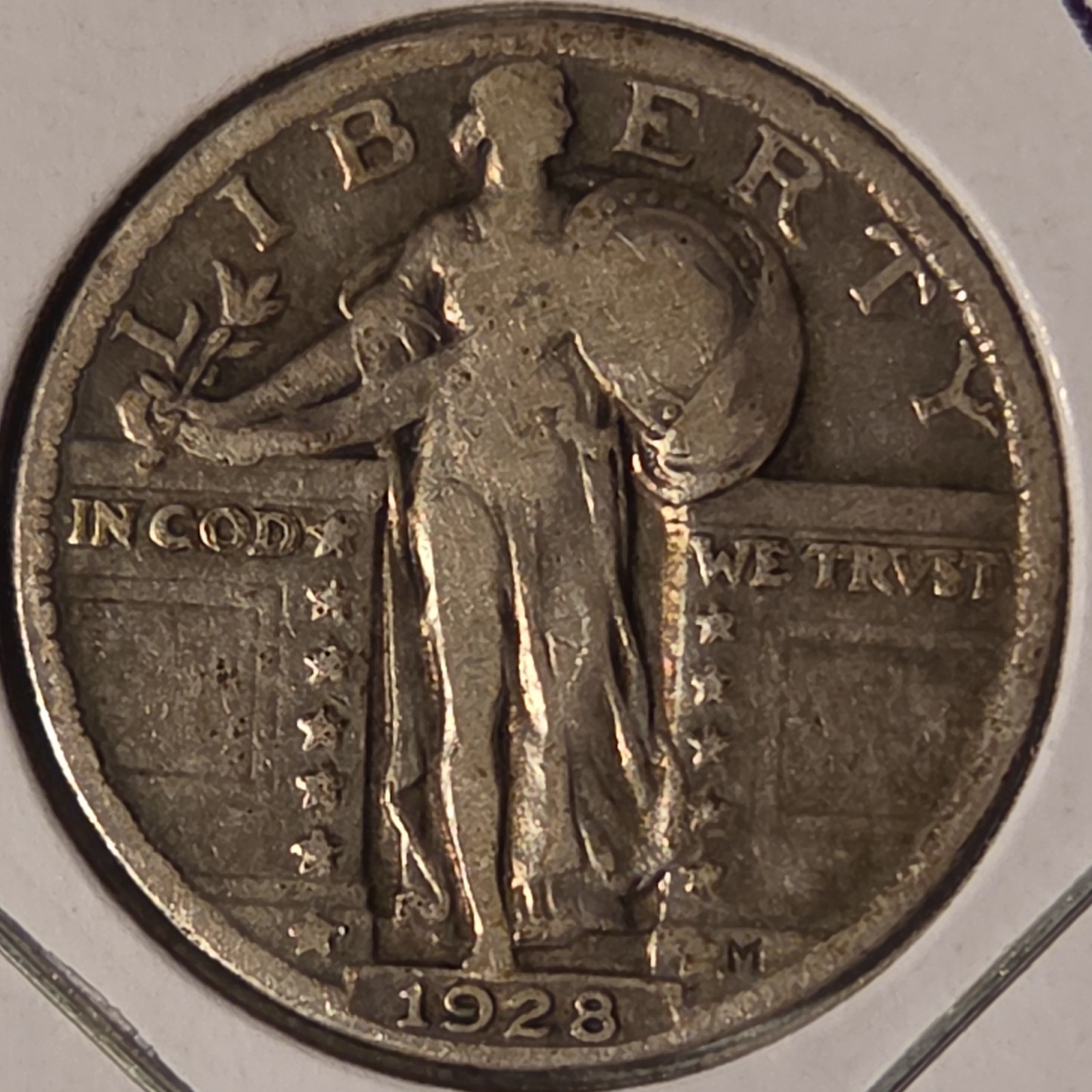 1928-P Standing Liberty Quarter 25C Very Fine (VF) Silver Coin
